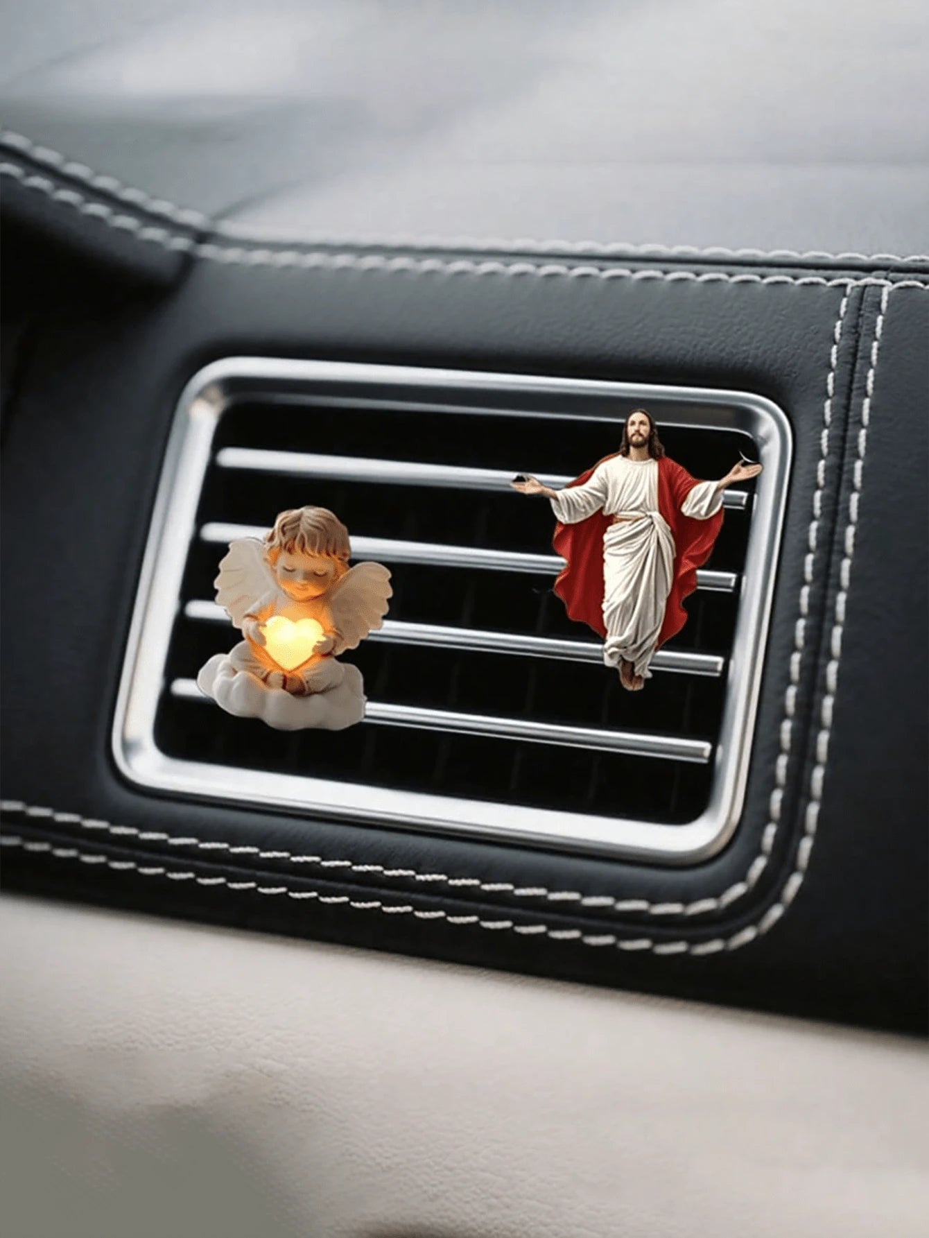 1pc/2pcs/1set/2set God Angel Air Vent Clips, Car Air Vent Decor, Women Car Accessories,Cute Acrylic Car Air Outlet Decoration, Aromatherapy Clip, Car Accessories Decoration.