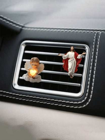 1pc/2pcs/1set/2set God Angel Air Vent Clips, Car Air Vent Decor, Women Car Accessories,Cute Acrylic Car Air Outlet Decoration, Aromatherapy Clip, Car Accessories Decoration.