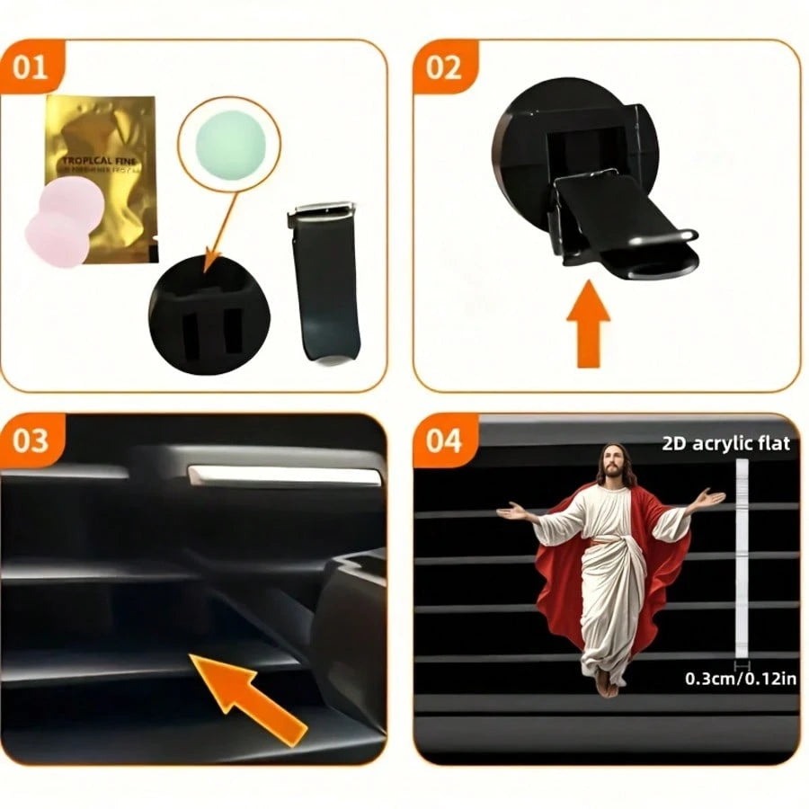 1pc/2pcs/1set/2set God Angel Air Vent Clips, Car Air Vent Decor, Women Car Accessories,Cute Acrylic Car Air Outlet Decoration, Aromatherapy Clip, Car Accessories Decoration.