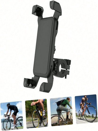 1pc/2pcs 360° Rotating Phone Holder, Extendable Four-Claw Stand, Suitable For Electric Scooter, Motorcycle, Mountain Bike, Black ABS Material- For Daily Use, Outdoor Sports, Cycling, Off-Road, Campin