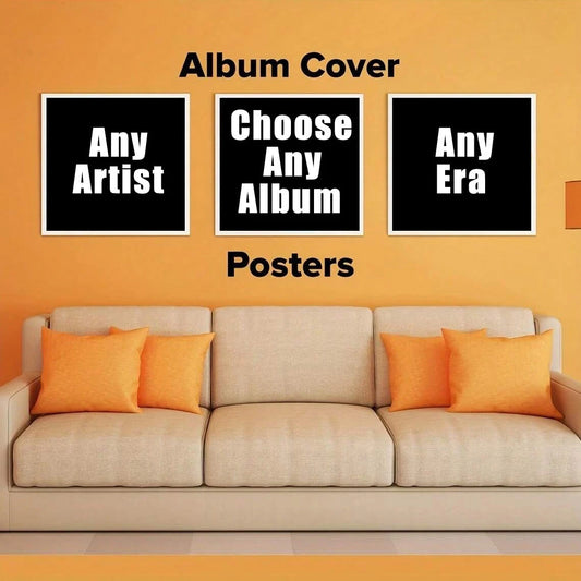1pc/2pcs/3pcs Custom Music Album Cover Art- Personalized Square Poster For Living Room, Bedroom, Office Decoration- Unique Gift Idea, Unframed