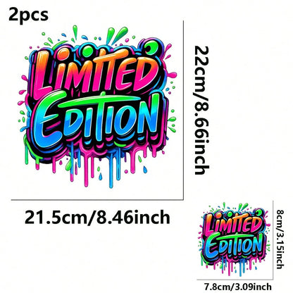 1pc/2pcs/3pcs Graffiti Pattern Heat Transfer Stickers, Suitable For DIY T-Shirts, Jeans, Pillows, Backpacks, Hats And Sofa Covers, Waterproof, Fade-Resistant, Durable, Washable Plastic Stickers, Fun P