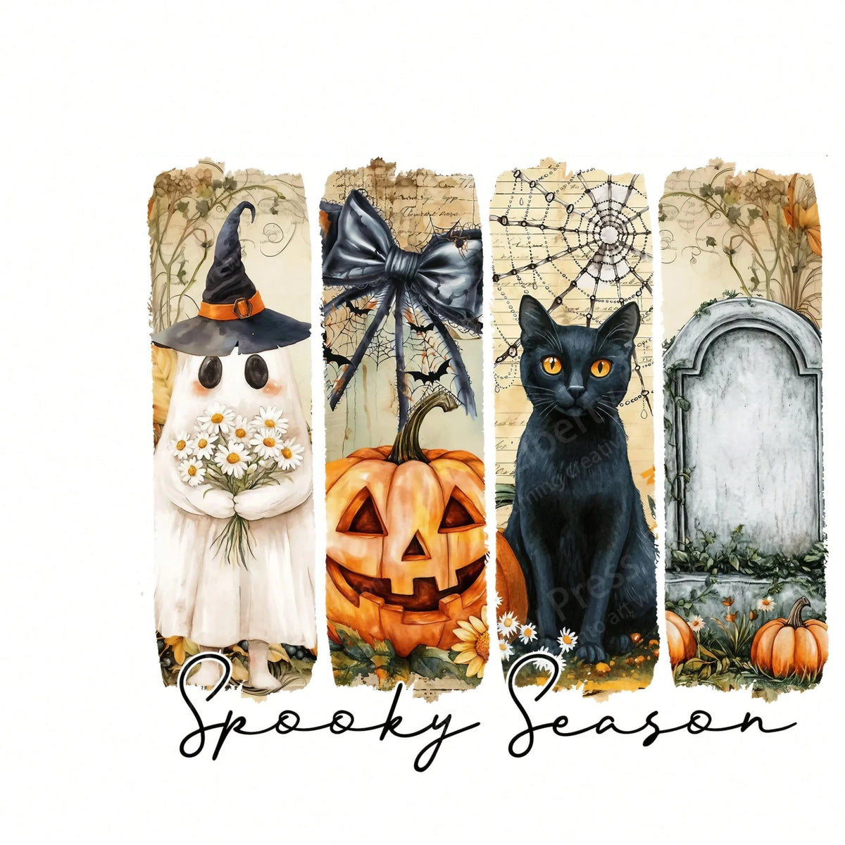 1pc/2pcs/3pcs "Halloween Season" Design- Pumpkin, Black Cat & Tombstone Pattern Heat Transfer Stickers, DTF Iron-On Fabric Patches, Washable Durable Fabric Decoration, Halloween Theme Fashion Accesso
