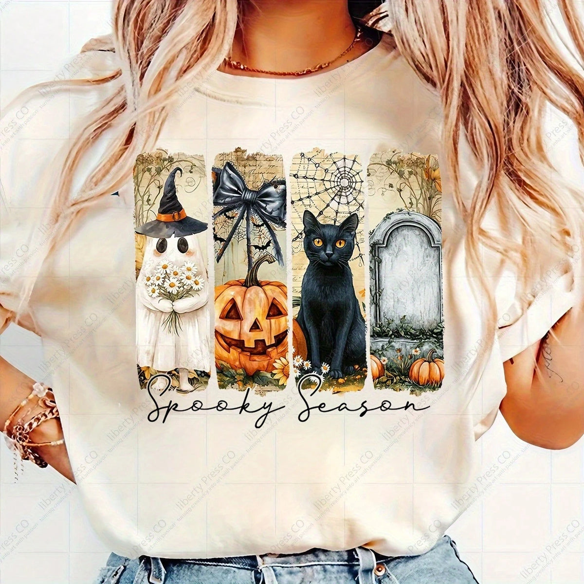 1pc/2pcs/3pcs "Halloween Season" Design- Pumpkin, Black Cat & Tombstone Pattern Heat Transfer Stickers, DTF Iron-On Fabric Patches, Washable Durable Fabric Decoration, Halloween Theme Fashion Accesso
