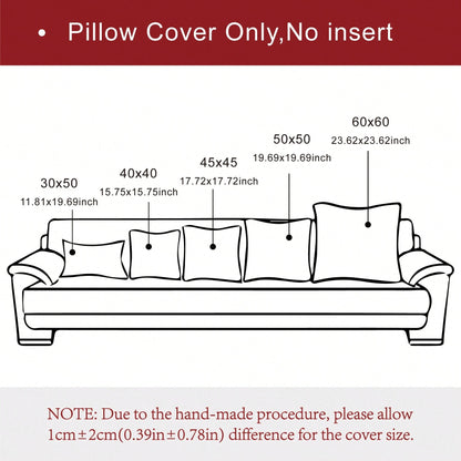 1pc/2pcs Beige (Pillow Insert Not Included) Multicolor Textured Throw Pillow Cover, Modern Farmhouse Chenille 3D Textured Soft Breathable Cushion Cover, Suitable For Daily Bedroom, Dining Room, Bed, S