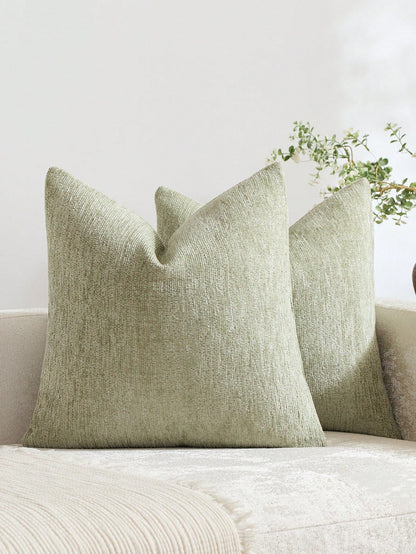 1pc/2pcs Beige (Pillow Insert Not Included) Multicolor Textured Throw Pillow Cover, Modern Farmhouse Chenille 3D Textured Soft Breathable Cushion Cover, Suitable For Daily Bedroom, Dining Room, Bed, S
