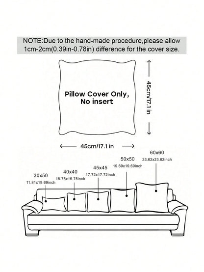1pc/2pcs Bohemian Modern Japanese Wabi-Sabi Style Plush Throw Pillow Covers, 3D Abstract Curved Wave Texture Embroidered Beige/Cream Neutral Decorative Cushion Covers For Sofa, Living Room, Bedroom, H