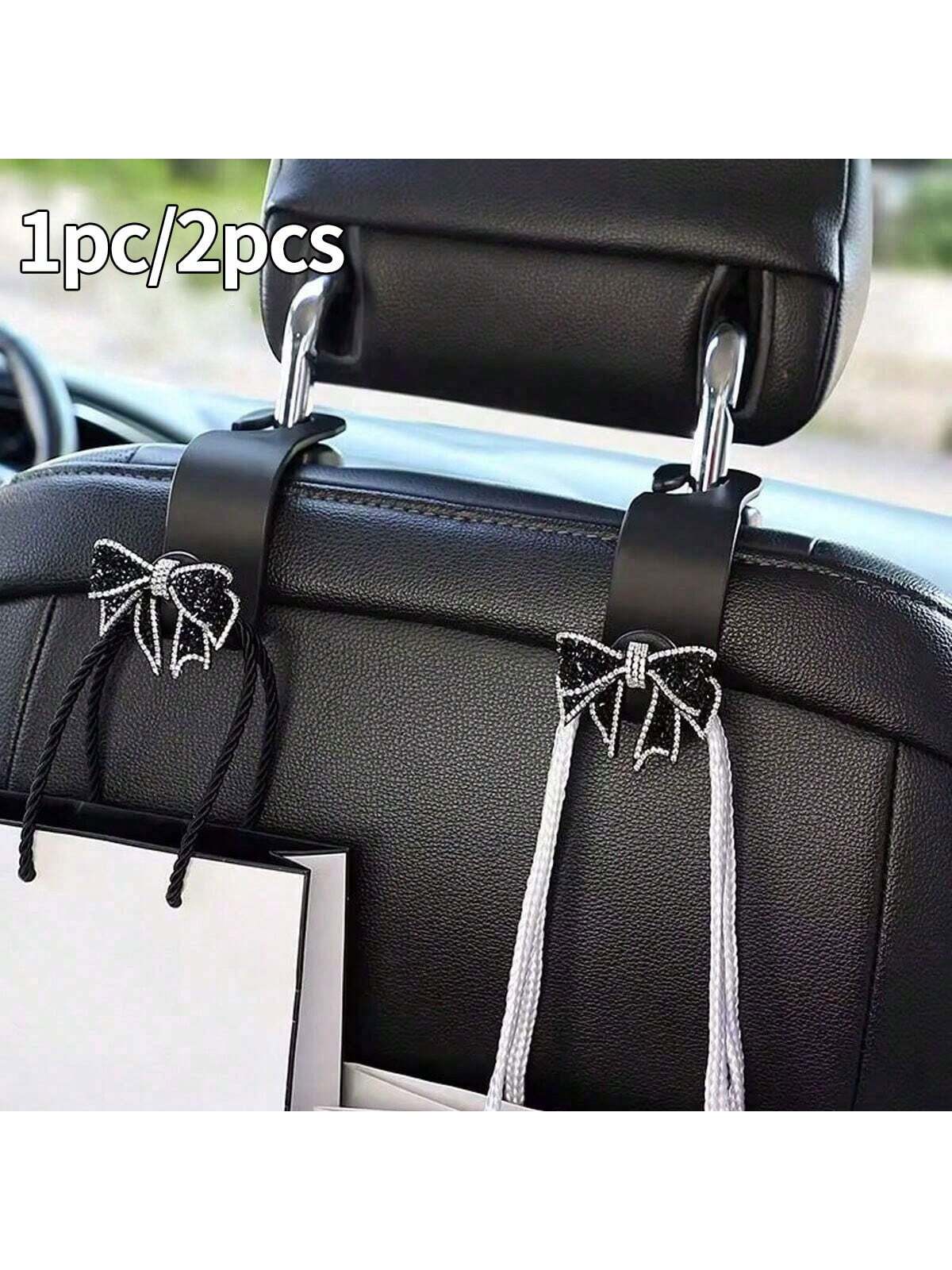 1pc/2pcs Bowknot Car Seat Back Hook Hangers Auto Interior Accessories