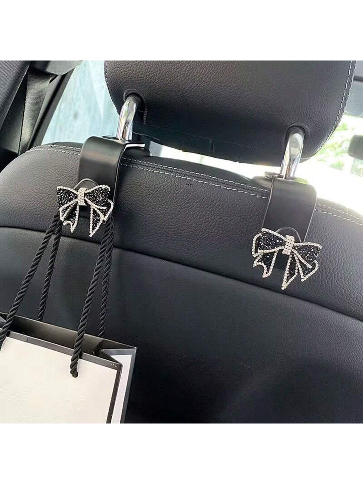 1pc/2pcs Bowknot Car Seat Back Hook Hangers Auto Interior Accessories