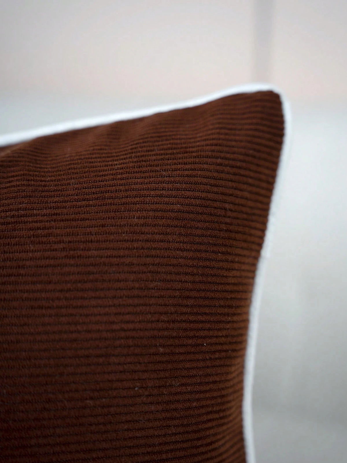 1pc/2pcs Brown Corduroy Pumpkin Embroidery Throw Pillow Cover, Fall Harvest White Pumpkin Pattern Rectangular Cushion Cover, Farmhouse Thanksgiving Autumn Decorative Pillow Sham For Sofa Couch Bedroom