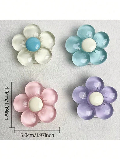 1pc/2pcs Cute Flower Telescopic Creative Phone Air Cushion Stand, Adhesive Foldable Slouchy Desktop Flower Cute Stand, Perfect Phone Gift, Halloween Gift, Christmas Gift, Suitable For IPhone, Android