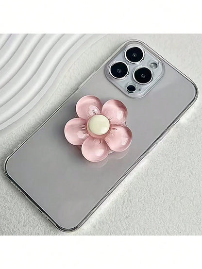 1pc/2pcs Cute Flower Telescopic Creative Phone Air Cushion Stand, Adhesive Foldable Slouchy Desktop Flower Cute Stand, Perfect Phone Gift, Halloween Gift, Christmas Gift, Suitable For IPhone, Android