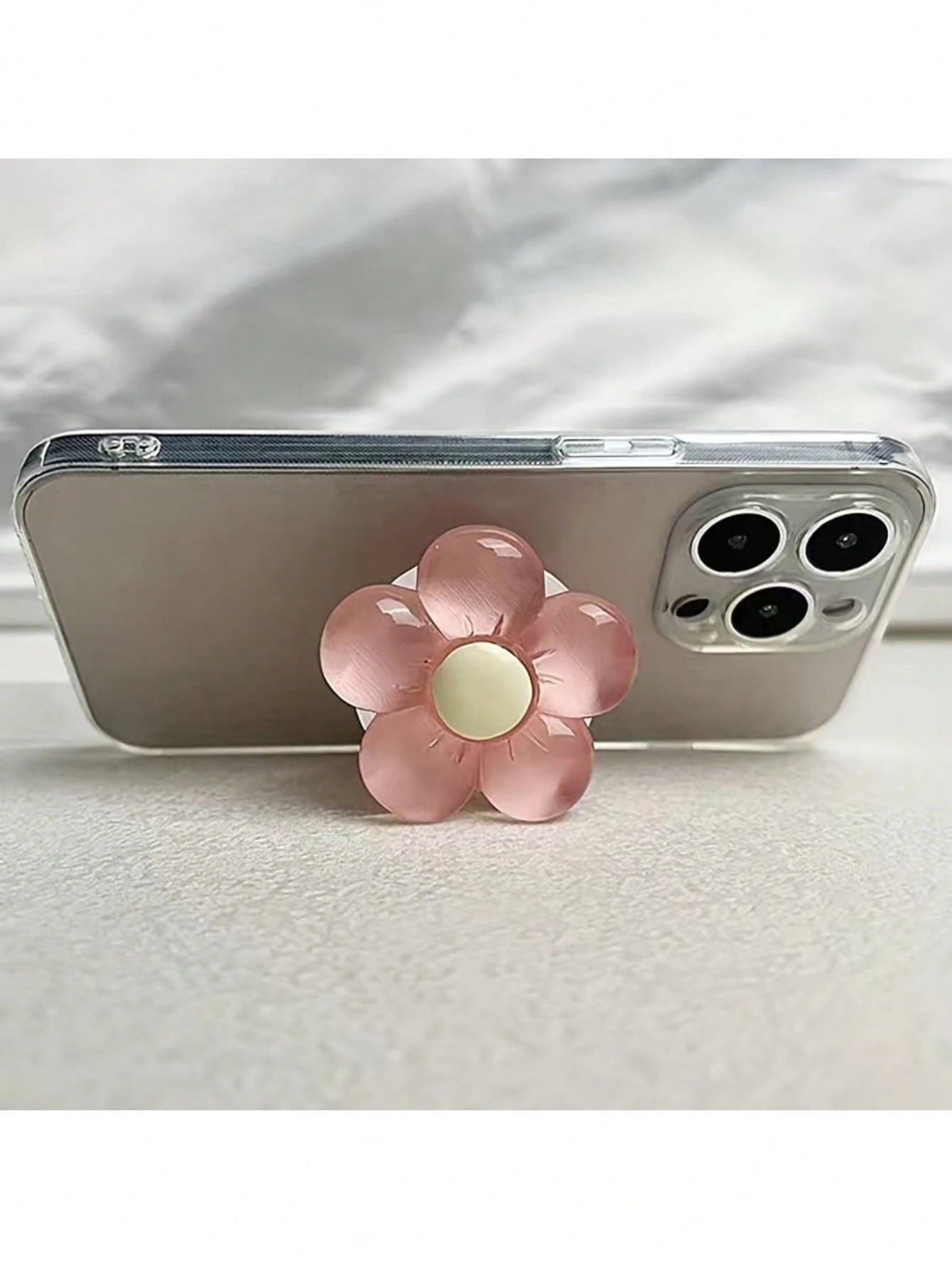 1pc/2pcs Cute Flower Telescopic Creative Phone Air Cushion Stand, Adhesive Foldable Slouchy Desktop Flower Cute Stand, Perfect Phone Gift, Halloween Gift, Christmas Gift, Suitable For IPhone, Android