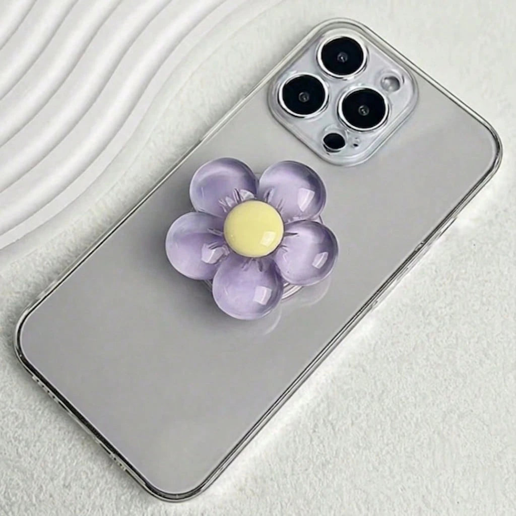 1pc/2pcs Cute Flower Telescopic Creative Phone Air Cushion Stand, Adhesive Foldable Slouchy Desktop Flower Cute Stand, Perfect Phone Gift, Halloween Gift, Christmas Gift, Suitable For IPhone, Android