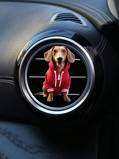 1pc/2pcs Dachshund Themed Car Air Vent Freshener Clip, Pet Animal Car Interior Decoration Accessories