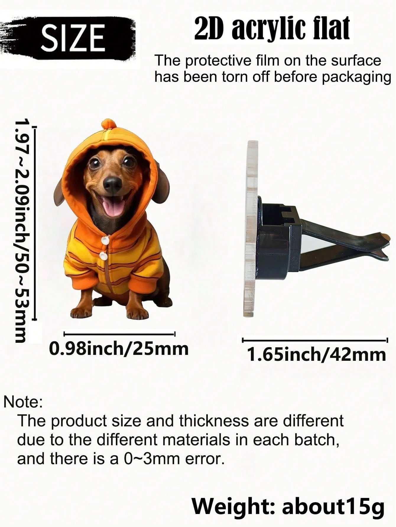 1pc/2pcs Dachshund Themed Car Air Vent Freshener Clip, Pet Animal Car Interior Decoration Accessories