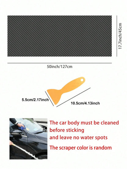 1pc/2pcs DIY Matte Carbon Fiber Black Car Wrap Sticker Kit, Customizable Combination, Carbon Fiber Texture Rearview Mirror Sticker, Vinyl Wrap, Car Scratch Protection Film Decal, Suitable For Windows