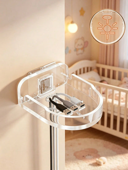 1pc/2pcs No-Drill Camera Wall Mount Bracket, Space-Saving Stable Storage Rack, Suitable For Nursery, Living Room, Kitchen, Indoor And Outdoor Use