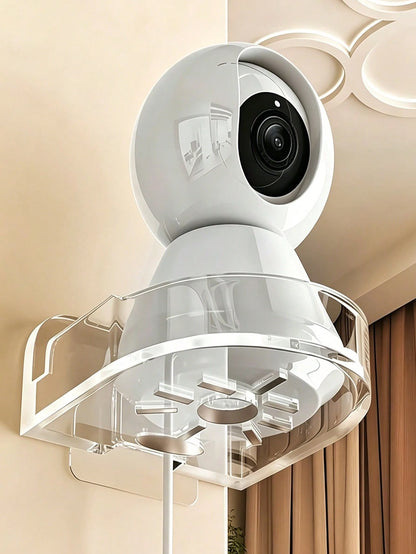 1pc/2pcs No-Drill Camera Wall Mount Bracket, Space-Saving Stable Storage Rack, Suitable For Nursery, Living Room, Kitchen, Indoor And Outdoor Use