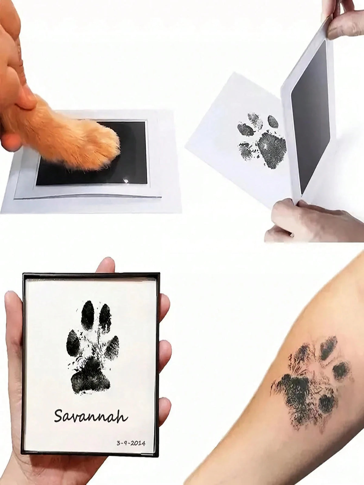 1pc/2pcs Pet Paw Print Set, Suitable For Cats & Dogs, Dog Paw Print Pad Set, Pet-Friendly Tactile Ink Pad, Ink-Free Handprint & Footprint Set- Pet Paw & Nose Print Ink Pad- Dog Paw Print Set. Thin V