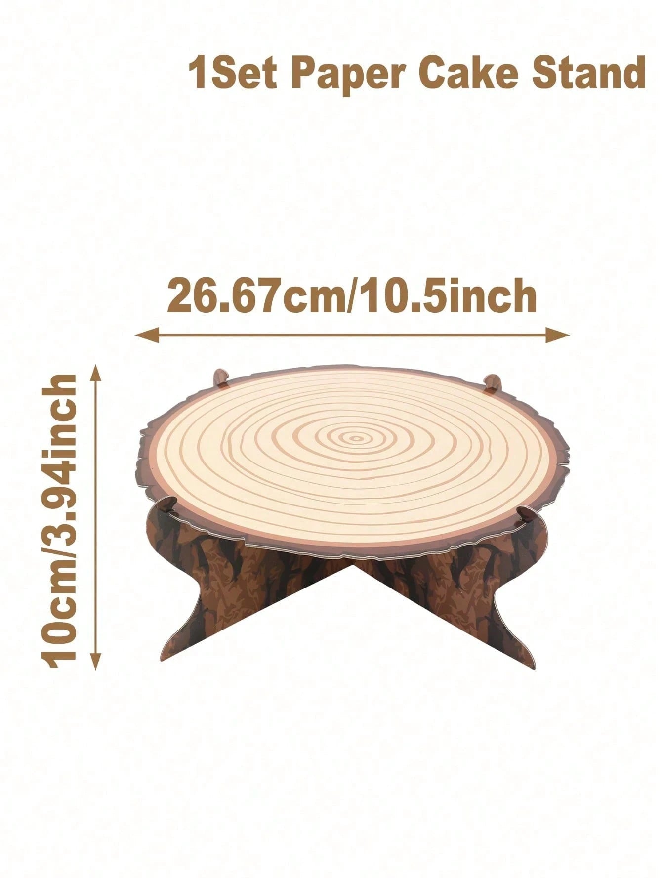 1pc/2pcs Single-Tier Tree Stump Themed Cupcake Stand, Wooden Texture Cupcake Holder, Forest Theme Cupcake Display, Western Theme Cake Stand, Rustic Camping Party Cupcake Rack, Birthday Wedding Party S