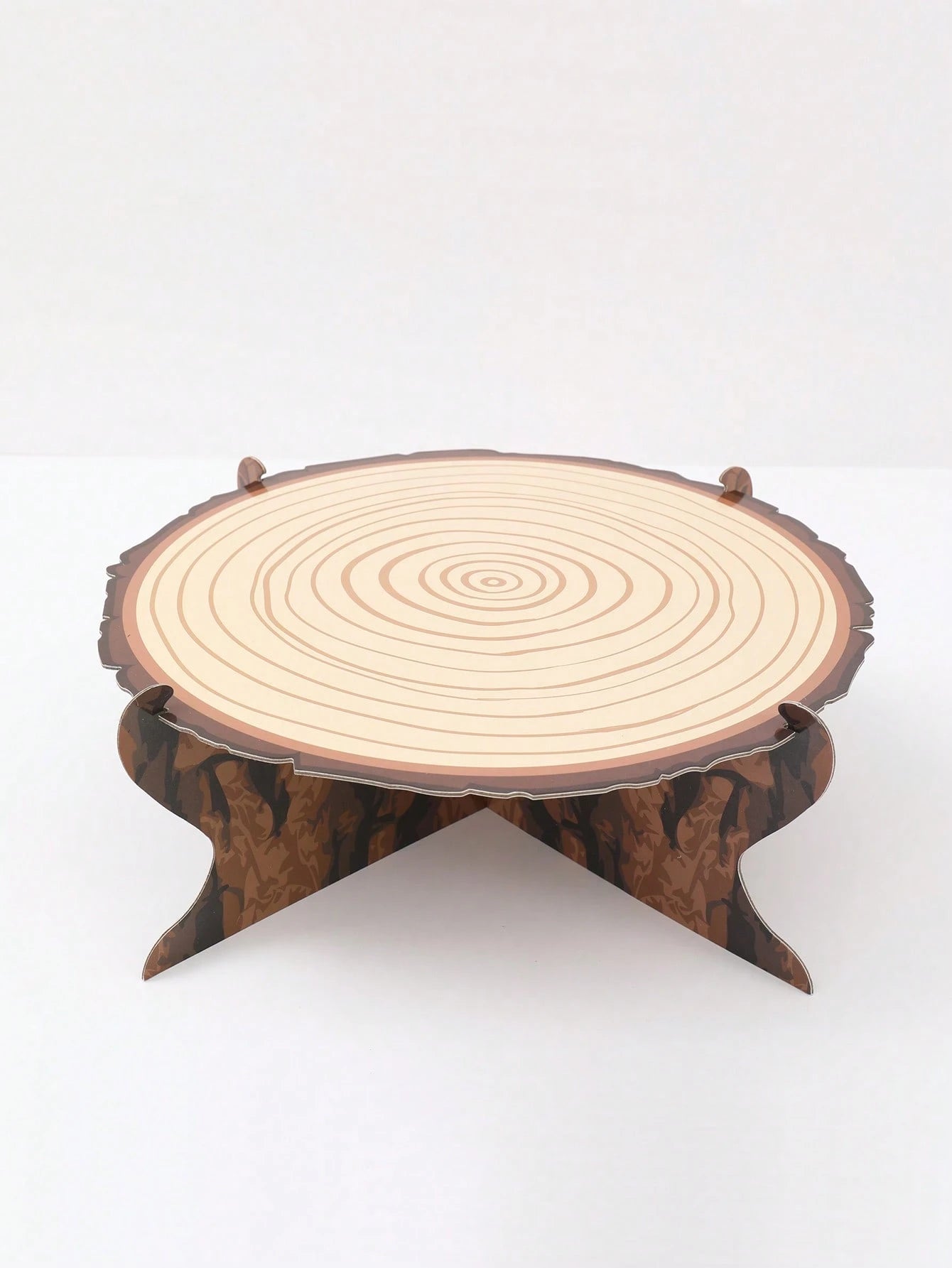 1pc/2pcs Single-Tier Tree Stump Themed Cupcake Stand, Wooden Texture Cupcake Holder, Forest Theme Cupcake Display, Western Theme Cake Stand, Rustic Camping Party Cupcake Rack, Birthday Wedding Party S