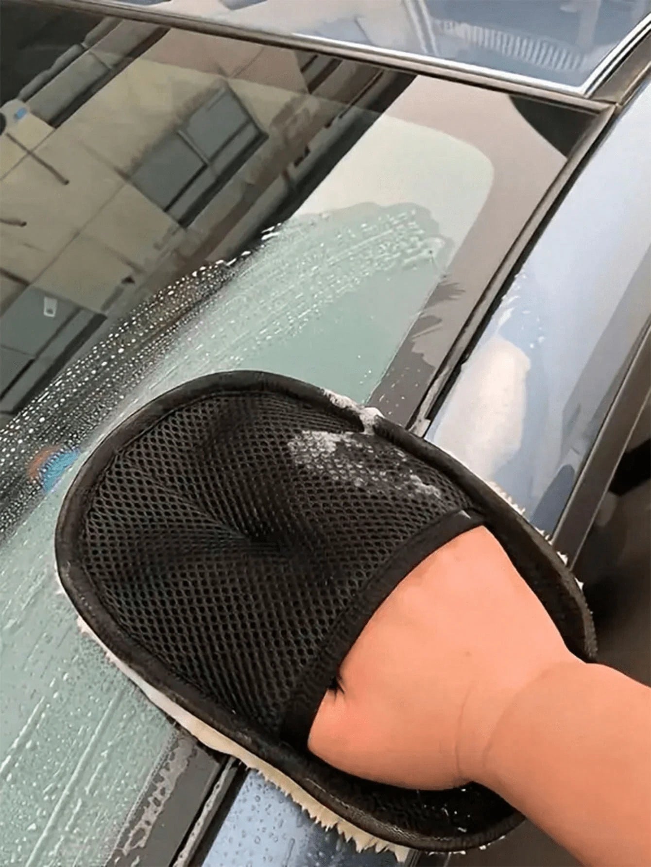 1pc/2pcs Soft Car Cleaning Gloves, Portable Durable Microfiber Car Wash Brush, Suitable For Interior And Exterior Car Washing, Multi-Functional Dust Removal And Stain Cleaning Tool