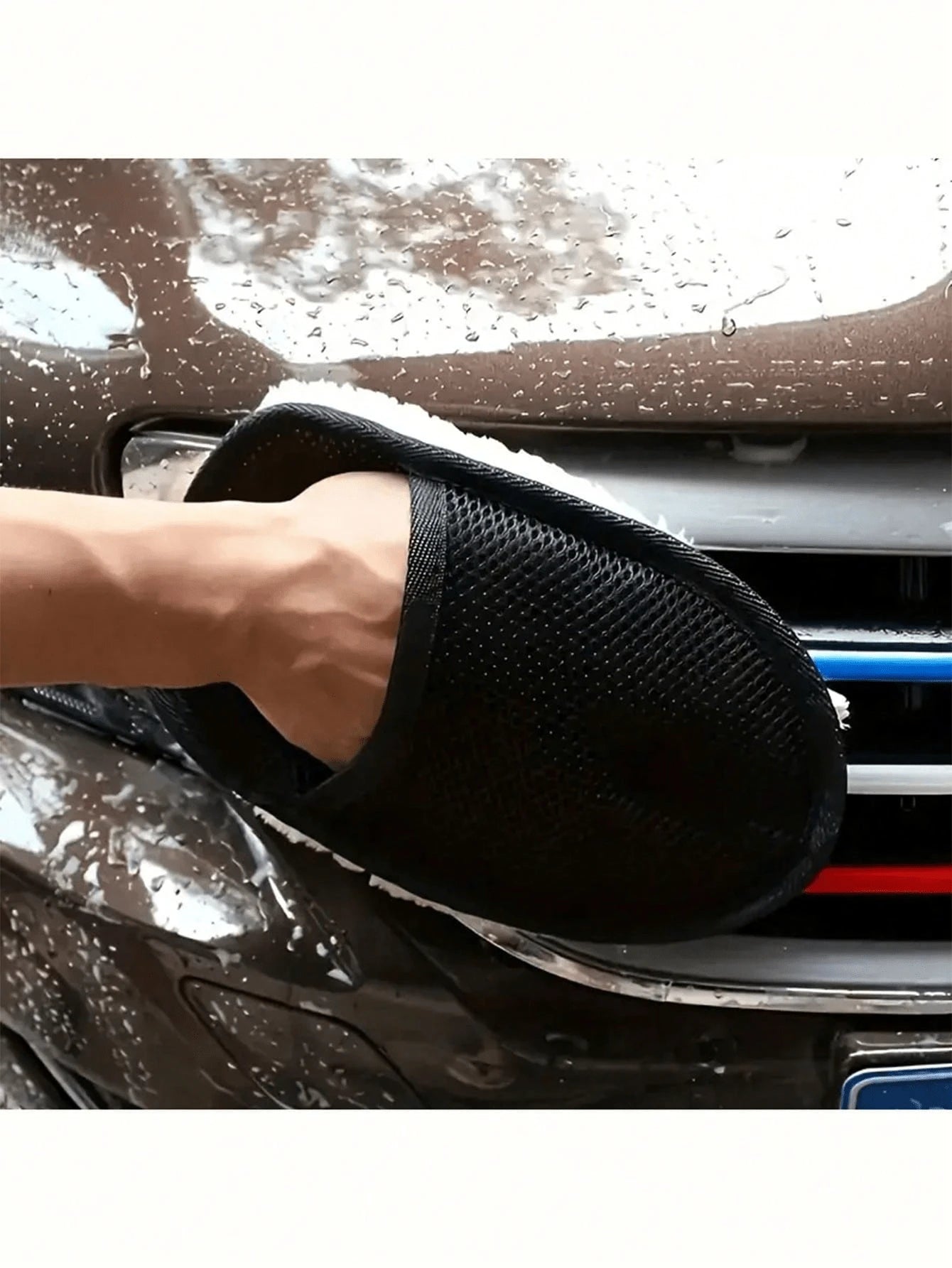 1pc/2pcs Soft Car Cleaning Gloves, Portable Durable Microfiber Car Wash Brush, Suitable For Interior And Exterior Car Washing, Multi-Functional Dust Removal And Stain Cleaning Tool