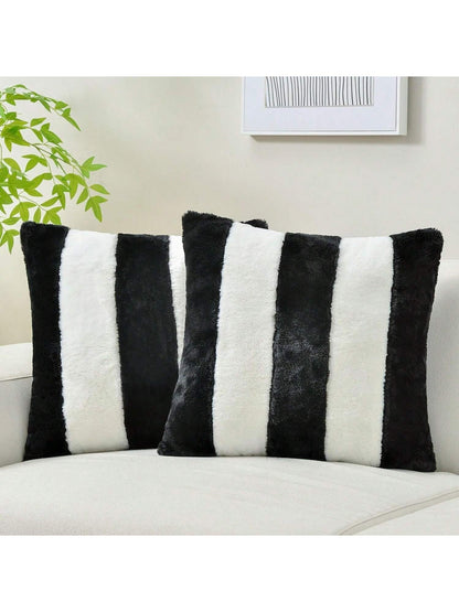 1pc/2pcs Solid Color Pillow Cover (Pillow Insert Not Included), Fabric Throw Pillow Case, Suitable For Living Room Sofa