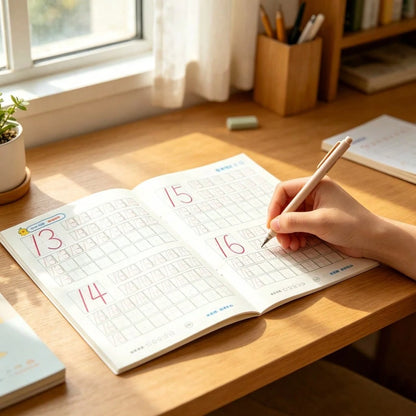 1pc 32-Page Number Practice Book, 0-50 Number Font Writing Practice Book, Number Learning Tracing Book, Number Calligraphy Handwriting Tracing Book, School And Back To School Supplies