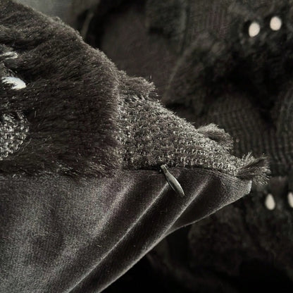 1pc 3D Plush Bat Throw Pillow Cover, Gothic Dark Halloween Witch Theme Decorative Cushion Case, 18" X 18", For Living Room Sofa Bedroom Halloween Decor, Pillow Insert Not Included