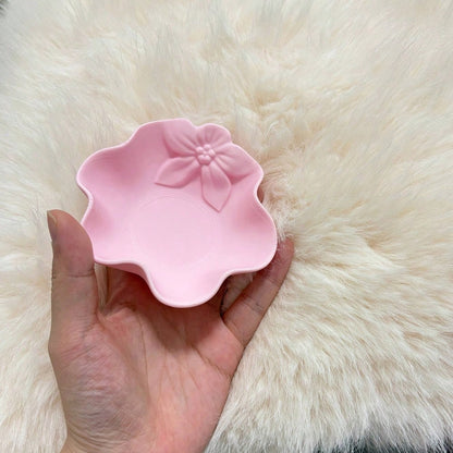 1pc 3D Printed Pink Floral Jewelry Storage Box, Can Hold Earrings, Rings, Necklaces, Hair Ties, Cute Vanity Entryway Organizer Tray, Accessory Storage, Jewelry Tray, Home Decor