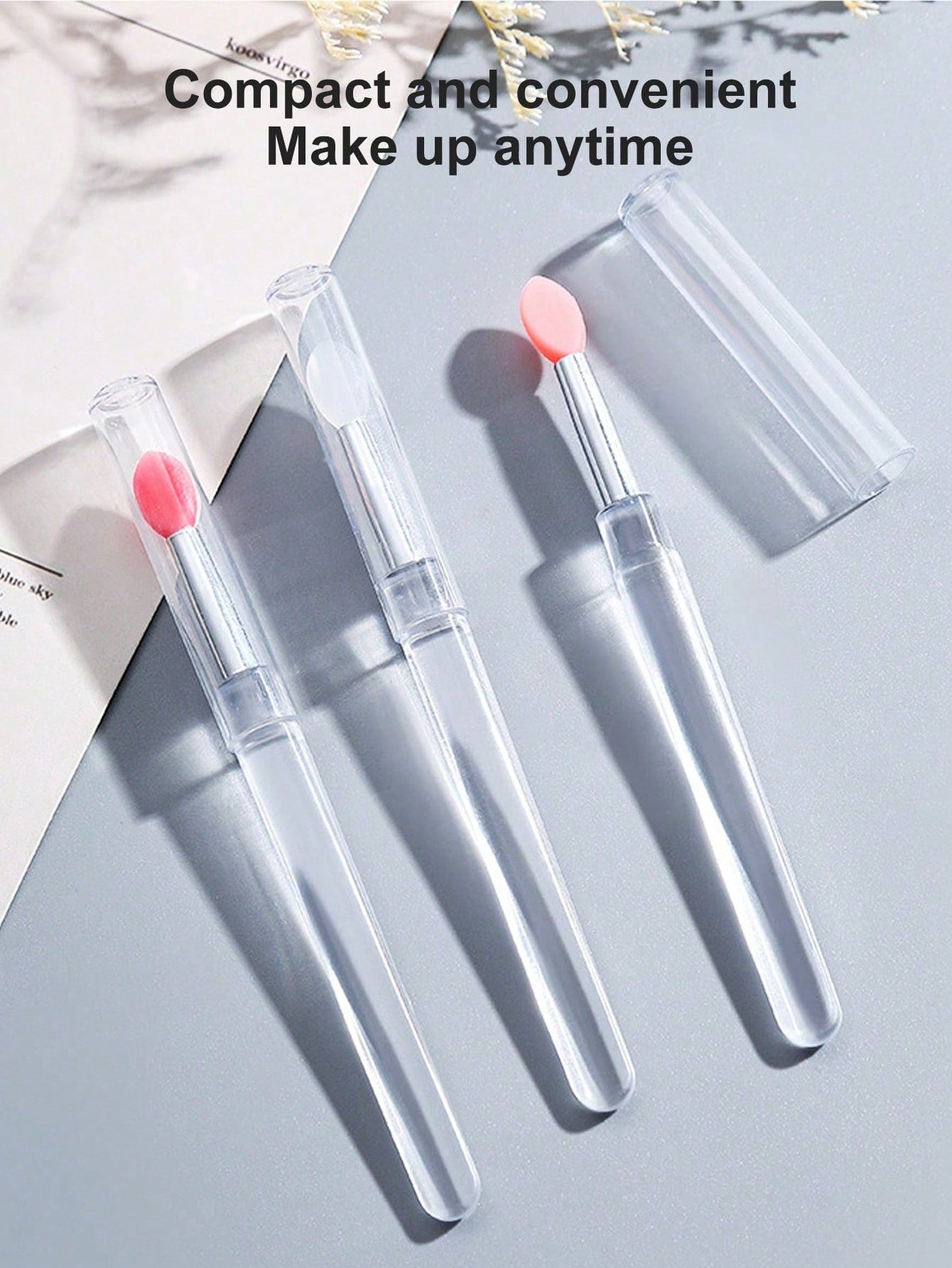 1pc/3pcs Silicone Lip Brush, Reusable Lip Mask Applicator, Makeup Brush, Silicone Lip Gloss Applicator, Eyeshadow Lip Exfoliating Brush, Reusable Nail Silicone Applicator, Glitter Nail Tool, New Silic