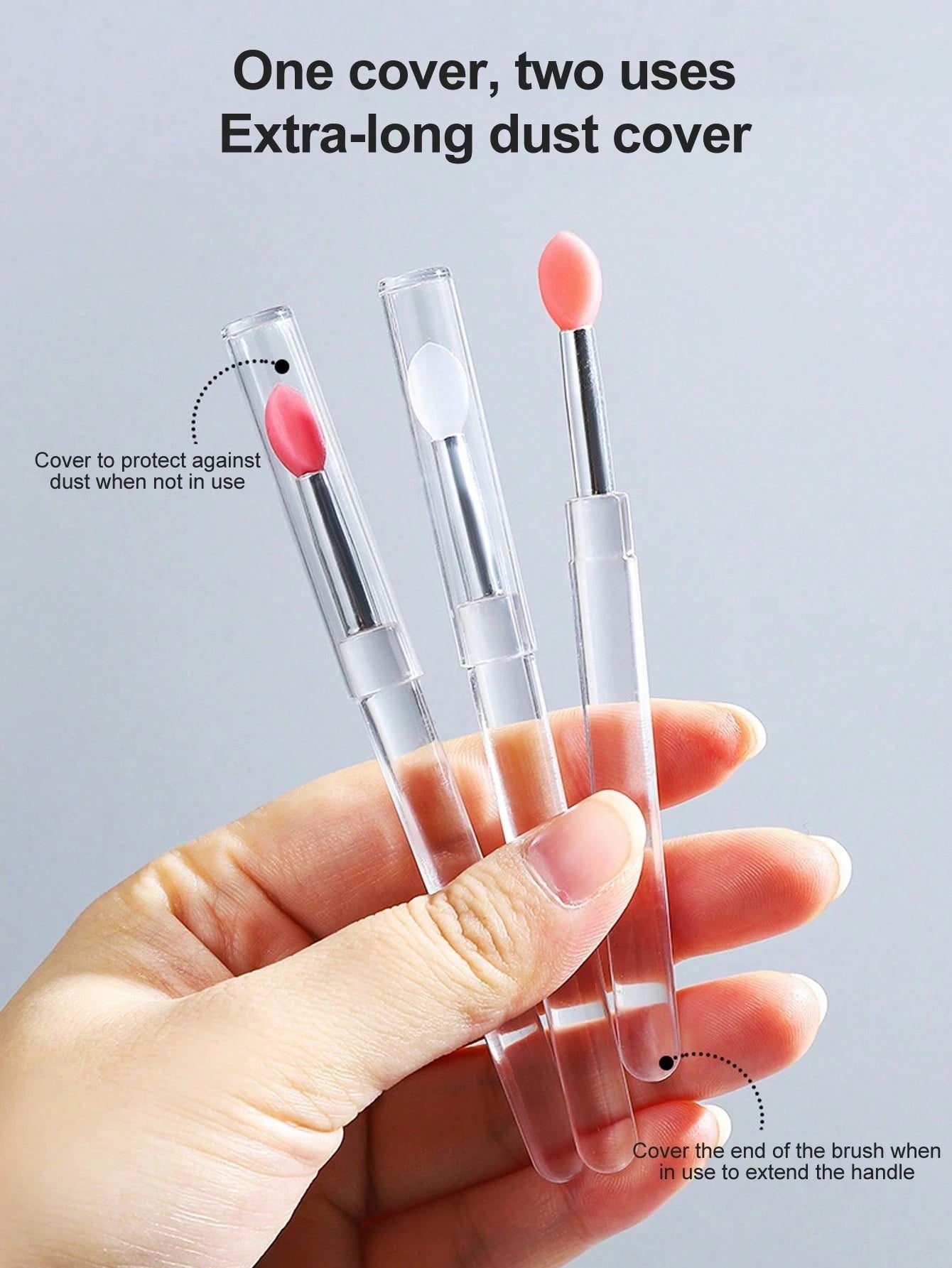 1pc/3pcs Silicone Lip Brush, Reusable Lip Mask Applicator, Makeup Brush, Silicone Lip Gloss Applicator, Eyeshadow Lip Exfoliating Brush, Reusable Nail Silicone Applicator, Glitter Nail Tool, New Silic