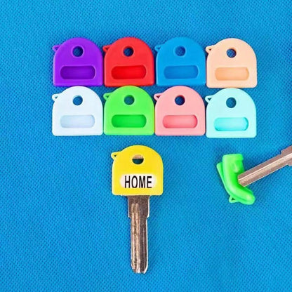 1pc/4pcs/6pcs/8pcs/10pcs Colors Of Keychains With Labels, 2.8cm/1.1 Inch Retractable Key Identifier, Fits Most Keys, Soft Touch Key Cover With Identification Label For Easy Identification Of Door Keys