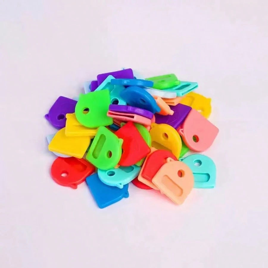 1pc/4pcs/6pcs/8pcs/10pcs Colors Of Keychains With Labels, 2.8cm/1.1 Inch Retractable Key Identifier, Fits Most Keys, Soft Touch Key Cover With Identification Label For Easy Identification Of Door Keys