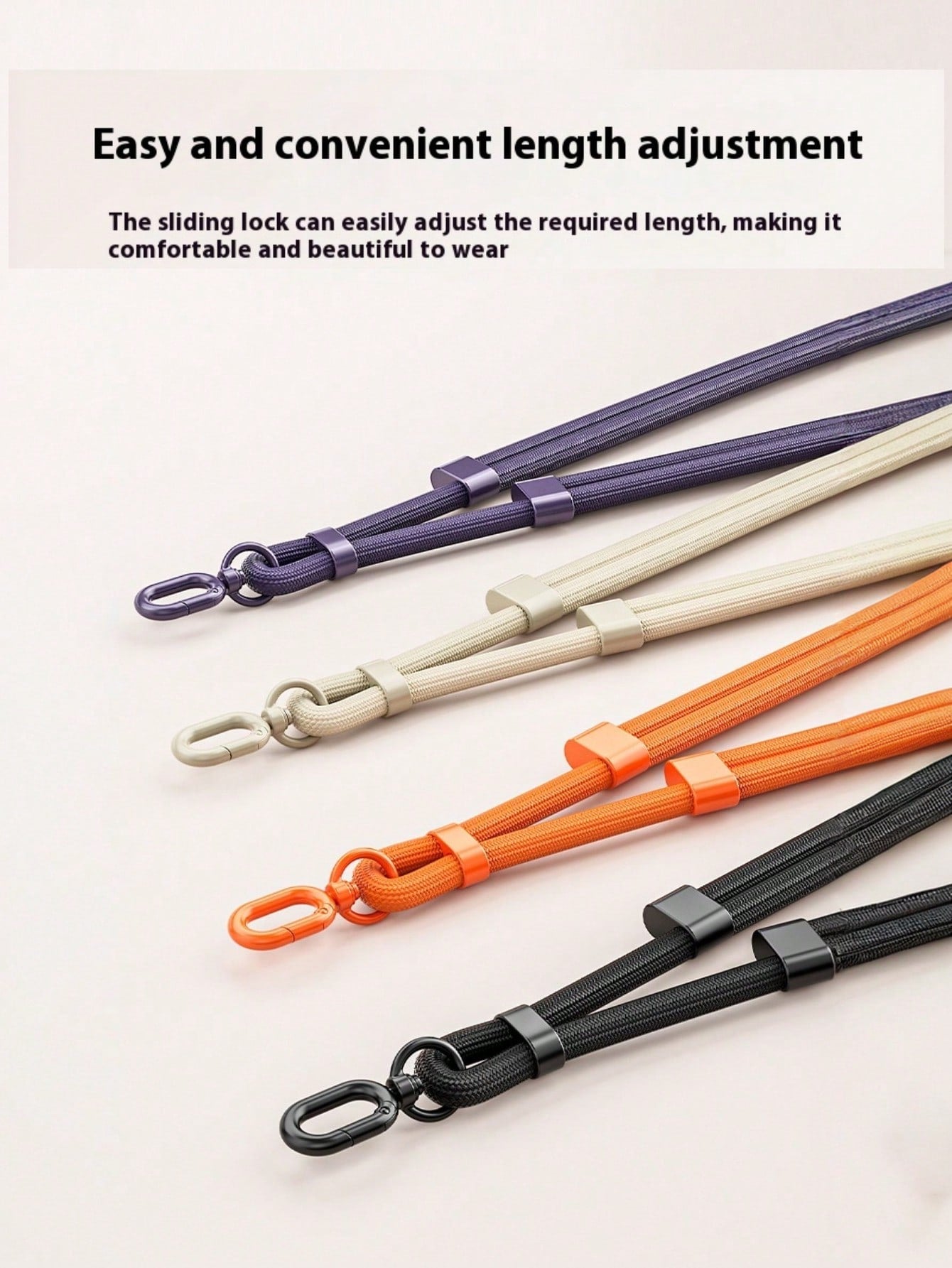 1PC/4pcs Anti-Theft Adjustable Phone Lanyard, Long Crossbody Phone Strap, Universal Smartphone Wristband Pendant Accessory, Anti-Loss Anti-Drop Polyester Braided Phone Decoration, Durable Metal Keyrin