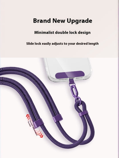 1PC/4pcs Anti-Theft Adjustable Phone Lanyard, Long Crossbody Phone Strap, Universal Smartphone Wristband Pendant Accessory, Anti-Loss Anti-Drop Polyester Braided Phone Decoration, Durable Metal Keyrin