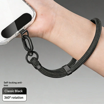 1PC/4pcs Anti-Theft Adjustable Phone Lanyard, Long Crossbody Phone Strap, Universal Smartphone Wristband Pendant Accessory, Anti-Loss Anti-Drop Polyester Braided Phone Decoration, Durable Metal Keyrin