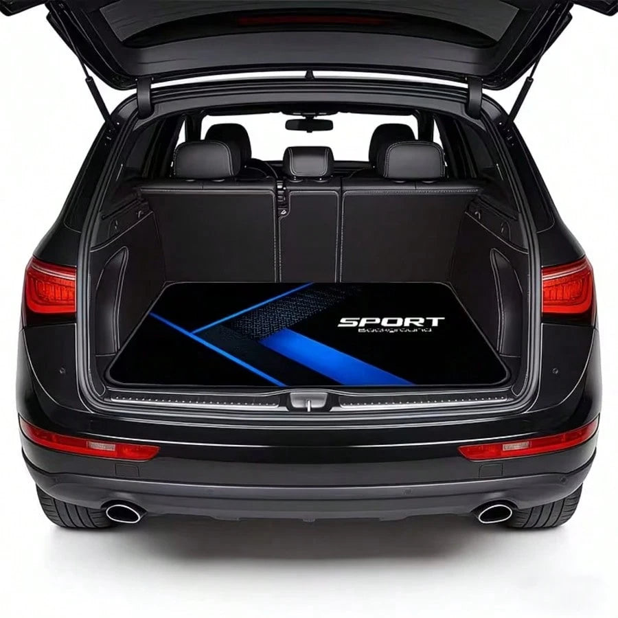 1pc/4pcs Car Floor Mats And Trunk Mat Set, Available In Multiple Quantities, Made Of Polyester Material, Sports Design. Suitable For Trucks, Sedans And SUVs, Providing Fashionable Interior Protection
