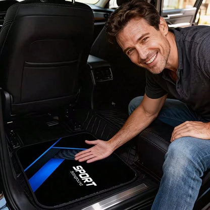 1pc/4pcs Car Floor Mats And Trunk Mat Set, Available In Multiple Quantities, Made Of Polyester Material, Sports Design. Suitable For Trucks, Sedans And SUVs, Providing Fashionable Interior Protection