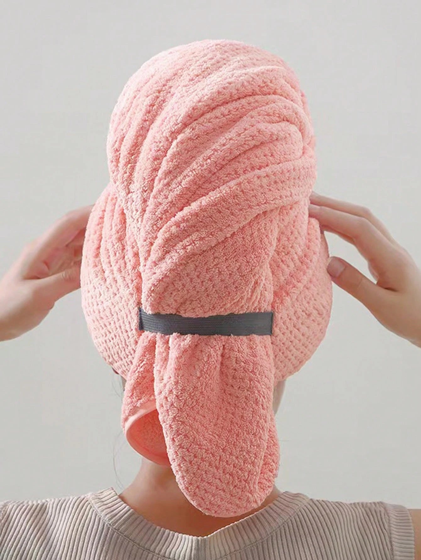 1pc&4pcs Coral Fleece Pineapple Pattern Thickened & Extra Long Hair Drying Cap For Women, Quick-Dry Absorbent Hair Towel Head Wrap With Elastic Band Bath Cap