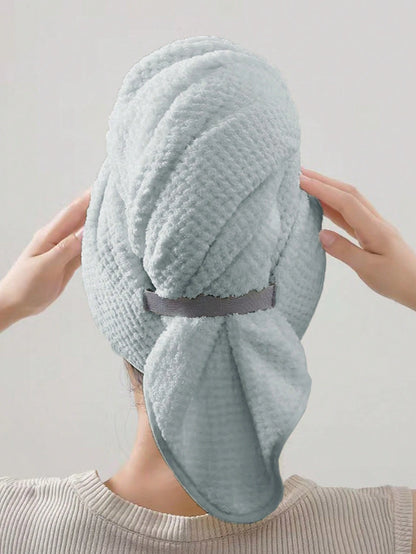 1pc&4pcs Coral Fleece Pineapple Pattern Thickened & Extra Long Hair Drying Cap For Women, Quick-Dry Absorbent Hair Towel Head Wrap With Elastic Band Bath Cap