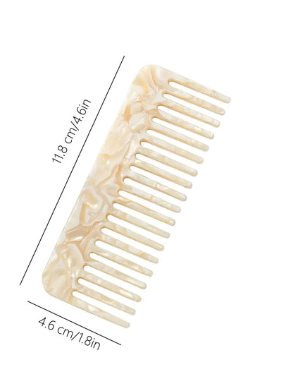 1Pc Acetate Anti-Static Hair Comb With Marble Pattern