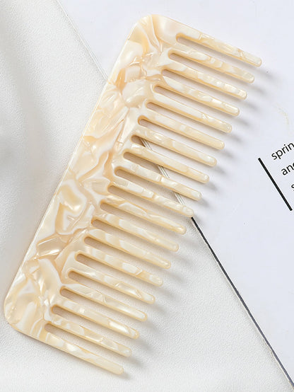 1Pc Acetate Anti-Static Hair Comb With Marble Pattern