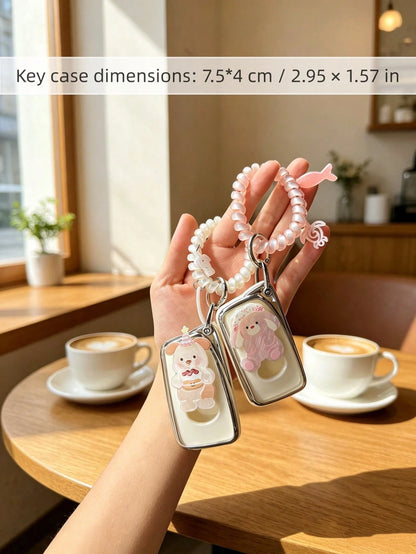 1PC Acrylic Rabbit & Dog Phone Lanyard Compatible With Lexus 4-Button ES200 ES300h RX300 RX570 RX350 ES260 Key Cover Protective Case