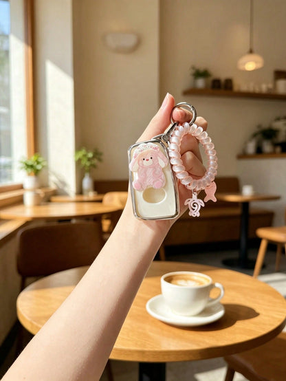 1PC Acrylic Rabbit & Dog Phone Lanyard Compatible With Lexus 4-Button ES200 ES300h RX300 RX570 RX350 ES260 Key Cover Protective Case