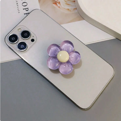 1Pc Adhesive Phone Holder With Flower-Shaped Airbag Design Phone, Rotatable And Retractable Phone Stand, Suitable For All Phone Models.Phone Holder Car Phone Holder Car Sticky Phone Grip