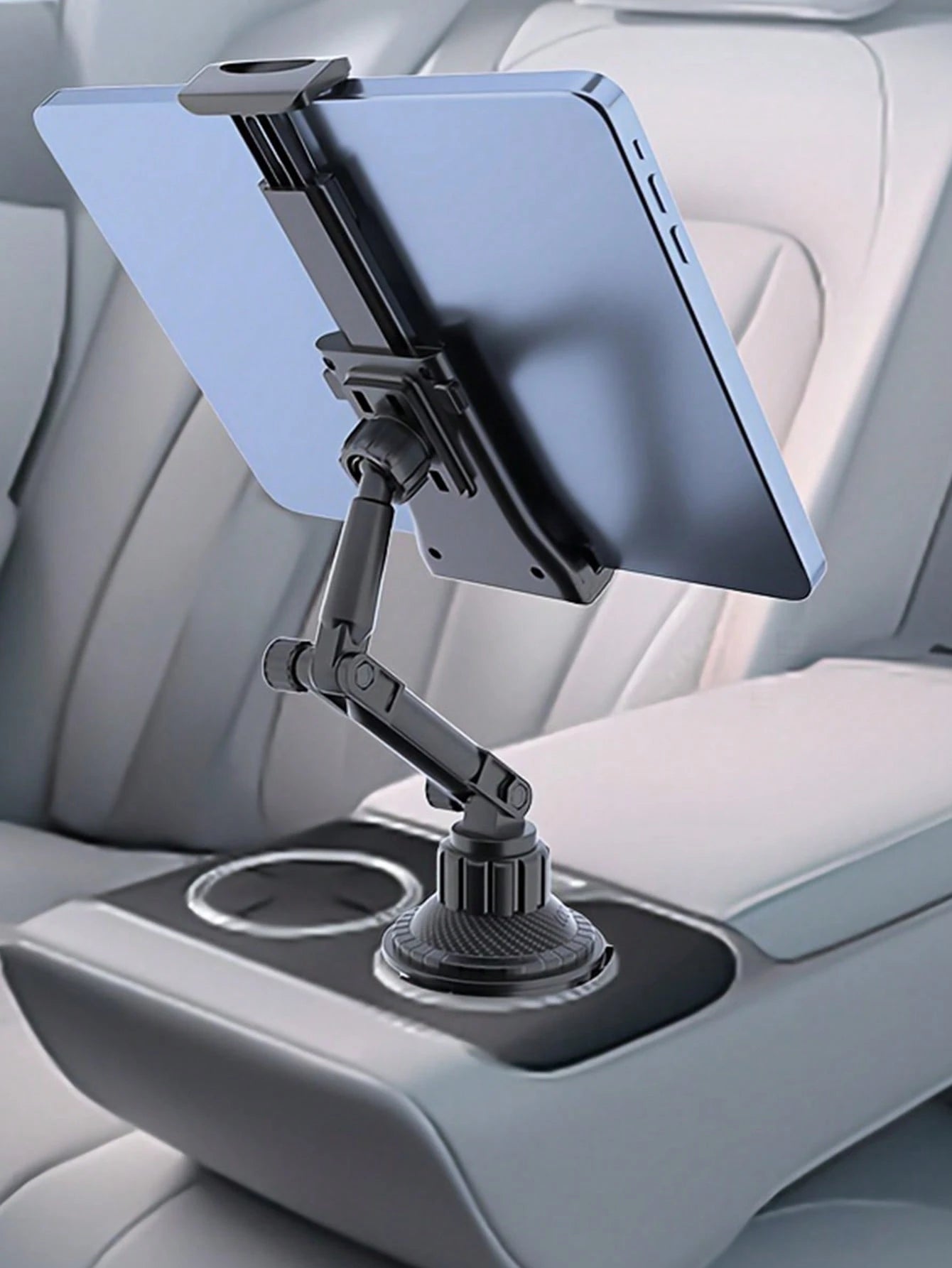 1pc Adjustable ABS Cup Holder Smartphone & Tablet Stand, Car Dashboard & Air Vent Mount, Friendly Design For In-Vehicle Navigation