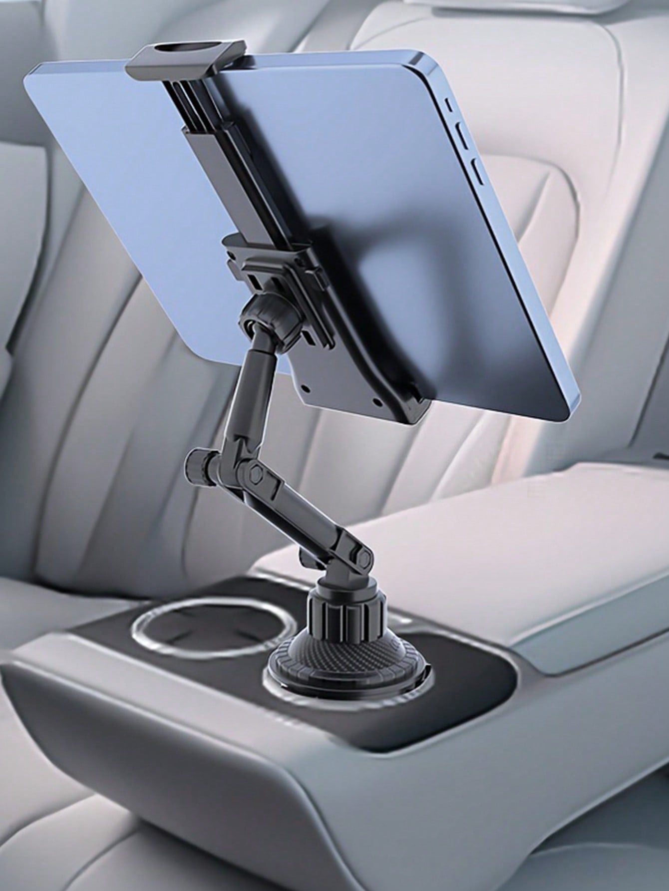 1pc Adjustable ABS Cup Holder Smartphone & Tablet Stand, Car Dashboard & Air Vent Mount, Friendly Design For In-Vehicle Navigation